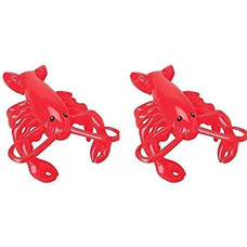 2 Pack | Inflatable Lobsters - 20 Inch | Luau Nautical Party Decor Clam Bake Beach, Red, 2 Pack Lobster