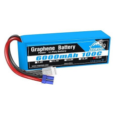 Yowoo 6S 100C 6000Mah 22.2V Lipo Battery With Ec5 Plug Rc Graphene Lipo For Arrma Mojave Exb Mikado Logo500 Align T-Rex550 600Gaui X5 Outrage 550 Hirobo Sdx Rc Quadcopter Airplane Car Truck