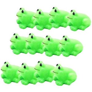 Truegood 12Pcs Frogs Baby Bath Tub Bathing Rubber Squeaky Toys Toy Frog