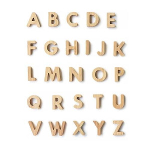 Wee Gallery Large Wooden Alphabet Blocks for Kids