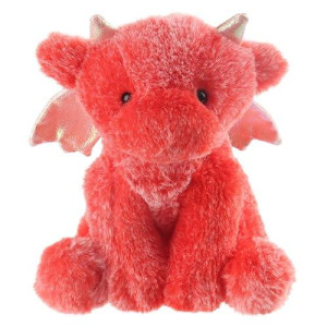 Apricot Lamb Toys Plush Red Plush Dragon Dinosaur Stuffed Animal Soft Cuddly Perfect For Child （Red Plush Dragon，8 Inches