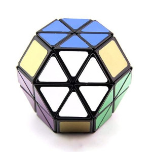 Yealvin Hydrangea Magic Cube Black 8-Axis Octahedron Cube Creative Puzzle Cube Brain Teasers Puzzle Toys