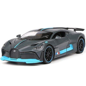 1:32 Bugatti Divo Zinc Alloy Pull Back Car Diecast Electronic Toys With Lights And Music,Decorative,Mini Vehicles Toys For Kids,Boyfriend,Young Peoples Gift(Gray)