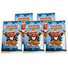 Topps 2021 Gpk Garbage Pail Kids Food Fight! - 5 Foil Packs - 8 Stickers Per Pack