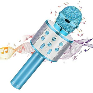 Dodosky Toys For Girls Boys Age 4 5 6 7 8 9 10, Wireless Karaoke Bluetooth Microphone Toys Xmas Gifts For Teens Kids Educational Toys For Kids Age 4 5 6 7 Gifts For Host Or Parties - Blue