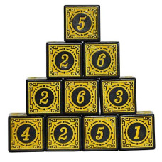 Smartdealspro 10-Pack D6 Six Sides 16Mm Dice Die For Dnd Mtg Prg Wow Table Game Math Teaching (Yellow Letter)