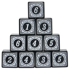 Smartdealspro 10-Pack D6 Six Sides 16Mm Dice Die For Dnd Mtg Prg Wow Table Game Math Teaching (White Letter)