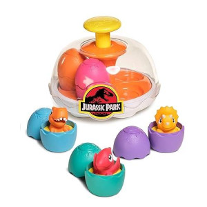 Toomies Jurassic World Spin & Hatch Dino Eggs - Dinosaur Toys For Developmental Play - 12M+