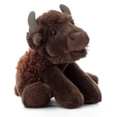 The Petting Zoo Floppy Bison Stuffed Animal Plushie, Gifts For Kids, Wild Onez Wildlife Animals, Bison Plush Toy 9 Inches