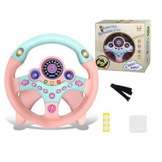 Xhsp Steering Wheel Toy With Lights Music, Simulated Driving For Toddlers Pretend Play Toy Adsorption Driving Wheel For Kids (Style 1)