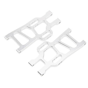 Vgoohobby Metal Front Lower Suspension Arm Upgrade Part 08005 Compatible With Redcat Racing Hsp 94111 1/10 Rc Car Truck (Silver)