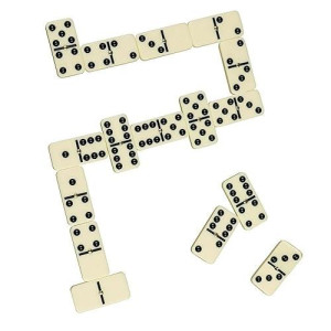 Crazy Games Dominoes Set | Double 6 Jumbo Dot With Reusable Case - Board Game For Familiy Entertainment, Adults And Kids Aged 8+