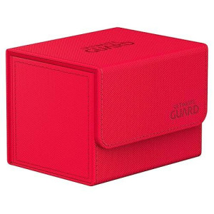 Ultimate Guard Sidewinder 100+, Deck Box For 100 Double-Sleeved Tcg Cards, Red, Magnetic Closure & Microfiber Inner Lining For Secure Storage