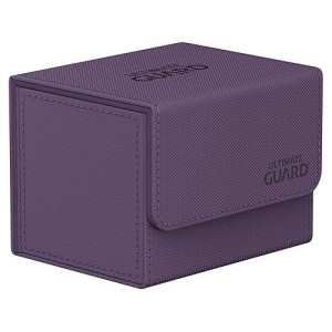 Ultimate Guard Sidewinder 100+, Deck Box For 100 Double-Sleeved Tcg Cards, Purple, Magnetic Closure & Microfiber Inner Lining For Secure Storage