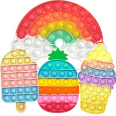 QETRABONE Rainbow Fidget Toys Set - 4 Pcs Stress Relief