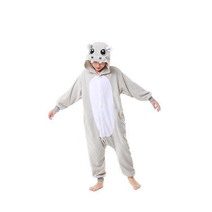 Canasour Polyster Unisex Child Pajamas Halloween Animal Cosplay Hippo Costume Chirstmas Anime One-Piece Onesie For Girls Boys 6-8 Years (6(105#), Hippo Grey)