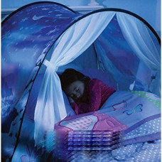 Yovecathou Bed Tents Fantasy Fun Foldable Play Pop Up Outdoor Indoor Dream Twin Size,Magic Playhouse Princess Secret Castle,Birthday For Girls Kids Baby (Winter Wonderland)