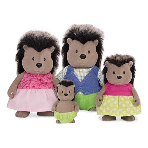 Li’L Woodzeez - The Mcbristly Porcupine Family - Set Of 4 Collectible Posable Doll Figures - Pretend Play Toys - Gift For Kids Age 3+