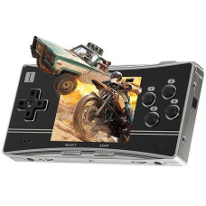 Haihuang Rg300X Handled Game Console, Portable Game Console With 64G Tf Card Preinstalled 5171 Classic Games, Retro Game Console With 3.0 In Ips Screen Perfectly Support Ps1,Cps1,Cps2,Cps3,Fba, Black