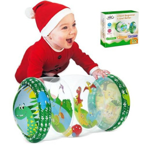 Zmlm Baby Crawling Toys 6-12 Months - Inflatable Tummy Time Toys For Infant Toddler - Sensory Rolling Toys Gifts For 3-6 6-12 Baby Boys Girls