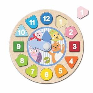 Oops Wooden Teaching Clock Preschool Time Activity My Clock Blocks