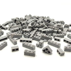 192Pcs Masonry Walls Gray Building Bricks Loot Pieces Accessories Brick Bazaar Compatible Classic Creative Toy (Light Gray)