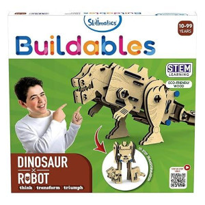 Skillmatics Stem Building Toy - Buildables Dinosaur X Robot, Educational & Construction Diy Toy For Ages 10 And Up