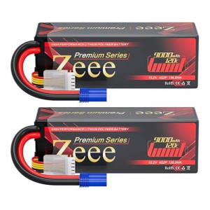 Zeee Premium Series 4S Lipo Battery 9000Mah 15.2V Hv Lipo 120C Hard Case High Voltage Battery With Ec5 Connector For Rc Car Rc Truck Tank Racing Models (2 Pack)