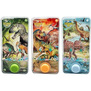 Water Games Handheld Water Ring Toy For Kids - 3 Pack Of Dinosaur Water Ring Toss Toy, Dinohoop