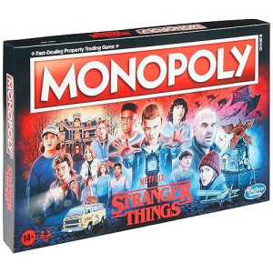 Monopoly: Netflix Stranger Things Edition Board Game For Adults And Teens Ages 14+, Game For 2-6 Players, Inspired By Stranger Things Season 4, Multicolor