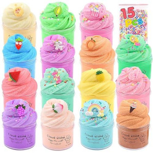 ZHNEHAOKAN Scented Cloud Slime Kit 15 Pack with Char