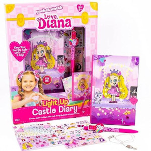 Love, Diana Light-Up Castle Diary By Horizon Group Usa, Light Up Diary With Lock & Wearable Key Necklace, Includes, Multi