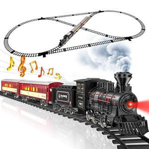 Hot Bee Metal Alloy Electric Train Set with Smoke & Lights