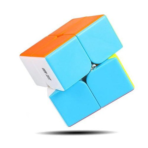 Qytoys Speed Cube 2X2X2,Stickerless Original Magic Cube Puzzle Toy Size 50Mm/1.96In,Qytoys Qidis Cube,Easy Turning & Smooth Play Durable Puzzle Cube Toy,Magic Square Cube Classic Abs Colourfull Cube