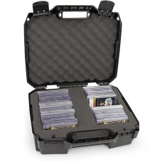 Casematix Graded Card Case Compatible With 60+ Bgs Psa Fgs Sgc Graded Sports Trading Cards, Rugged Graded Slab Card Storage Box With Custom Card Carrying Case Impact Absorbing Dual Foam Slots