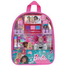 Townley Girl Barbie Cosmetic Makeup Gift Bag Set - 12 Pcs