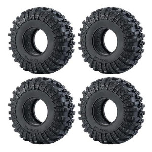 Rclions 4Pcs 2.2Inch Rc Rubber Wheel Tyre 137Mm/5.3Inch With Foam Insert For 1/10 Rc Crawler Car Axial Wraith Scx10 Trx4