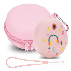 Mgznmty Travel Carrying Case And Silicone Cover For Tamagotchi Pix Digital Pet Interactive Virtual Toy, Protective Storage Holder For Electronic Gadgets Toys For Kids (Pink)