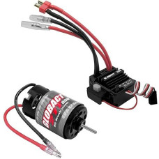 Globact 21T 550 Brushed Motor And 80A Esc Brushed Motor Esc Combo Bec 5A 7.4V/6.4V For 1/10 Rc Crawler Car Trx4 Trx6 Axial Scx10 Ii Iii Redcat Gen7 Gen8 V2 Rc4Wd D90 (T Plug)