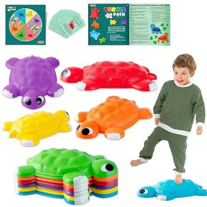 Joyin Turtle Balance Stepping Stones, 6 Pcs Kids Turtle Jumping Stones Steps Stones Up To 265 Ibs, Toddler Obstacle Course Coordination Game Toys For Ages 3 Years And Up Indoor Or Outdoor Play