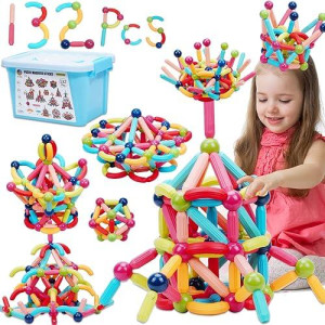 COUOMOXA 132 PCS Magnetic Building Blocks Toy for Kids