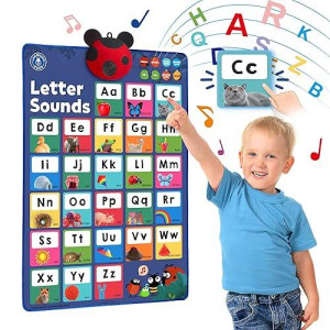 Learning Bugs Press To Learn Phonics, Interactive Letters And Sounds Talking Poster, Preschool & Kindergarten Learn To Read, Ages 3+