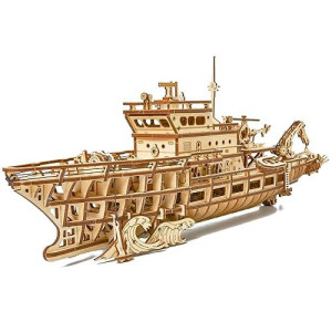 Wood Trick Yacht Mechanical 3D Wooden Puzzles For Adults And Kids To Build - Rides Up To 8 Ft - Model Kits For Adults - Diy Wooden Models For Adults To Build