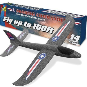 Refresh Sports Foam Airplane Toy for Kids - 14.2 Inches Gray