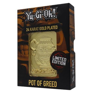 Yu-Gi-Oh! Limited Edition 24K Gold Plated Collectible - Pot Of Greed