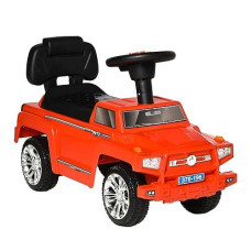 Aosom Kids Ride On Push Car, Suv Style Sliding Walking Car For Toddle With Horn, Music, Working Lights, Hidden Storage And Anti-Dumping System, Red