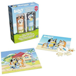 Spin Master Games, 36-Piece Bluey Puzzles 2-Pack, Bluey Toys, Puzzles, For Kids Ages 3 & Up