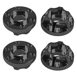 Vgoohobby Metal Rc 12Mm Wheel Hex Hub Extension Combiner Compatible With 1.9/2.2Inch Wheel Rim Axial Scx10 Traxxas Trx4 D90 1/10 Rc Crawler (9Mm, Black)