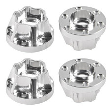 Vgoohobby Metal Rc 12Mm Wheel Hex Hub Extension Combiner Compatible With 1.9/2.2Inch Wheel Rim Axial Scx10 Traxxas Trx4 D90 1/10 Rc Crawler (12Mm, Silver)