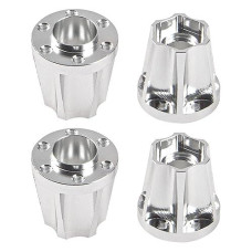 Vgoohobby Metal Rc 12Mm Wheel Hex Hub Extension Combiner Compatible With 1.9/2.2Inch Wheel Rim Axial Scx10 Traxxas Trx4 D90 1/10 Rc Crawler (18Mm, Silver)